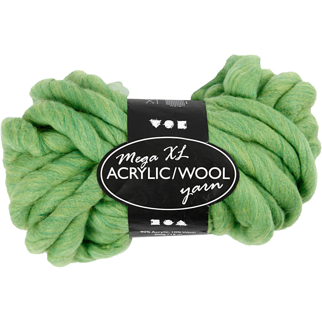 Chunky Yarn of Acrylic/Wool 15 M - 300g  size mega