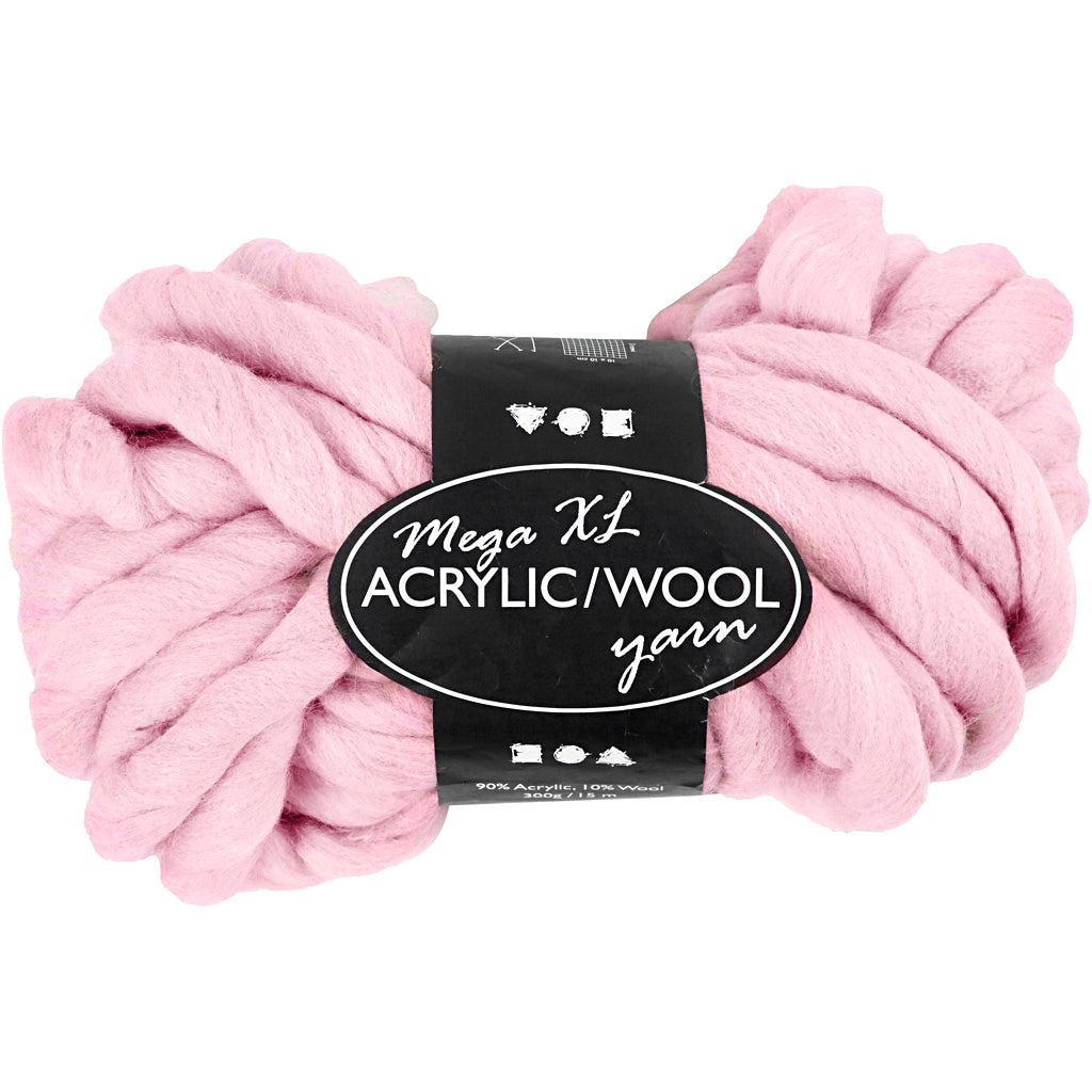 Chunky Yarn of Acrylic/Wool 15 M - 300g  size mega