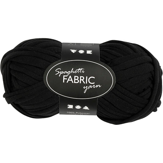 Spaghetti Yarn -35M, 100g Ball - Black