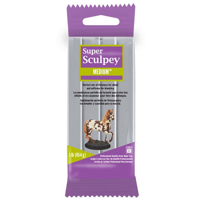 Super Sculpey Medium Blend - Gray, 1 lb (454 g)