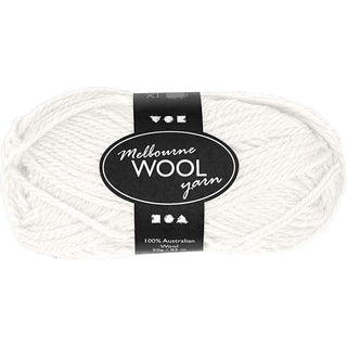 Melbourne Wool Yarn, L: 92 M, 50g Balls