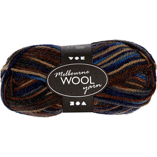 Melbourne Wool Yarn, L: 92 M, 50g Balls