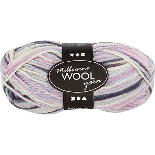Melbourne Wool Yarn, L: 92 M, 50g Balls