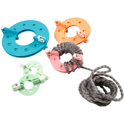 Pom-Pom Makers, dia. 3,5+5,5+7+9 cm, 4 pc/ 1 set