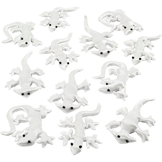 Fabric Creepy-Crawly, size 10-14 cm, white, 12 pc/ 1 pack
