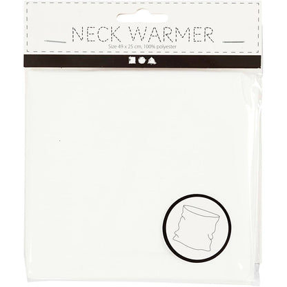Neck warmer, size 49x25 cm, off-white, 1 pc