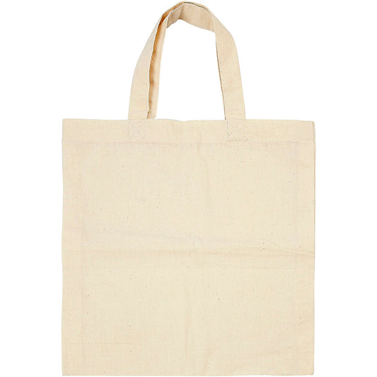 Tote Bag, size 27,5x30 cm, 135 g, light natural, 5 pc/ 1 pack