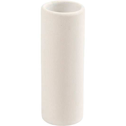 Vase, H: 11 cm, dia. 4 cm, white, 1 pc