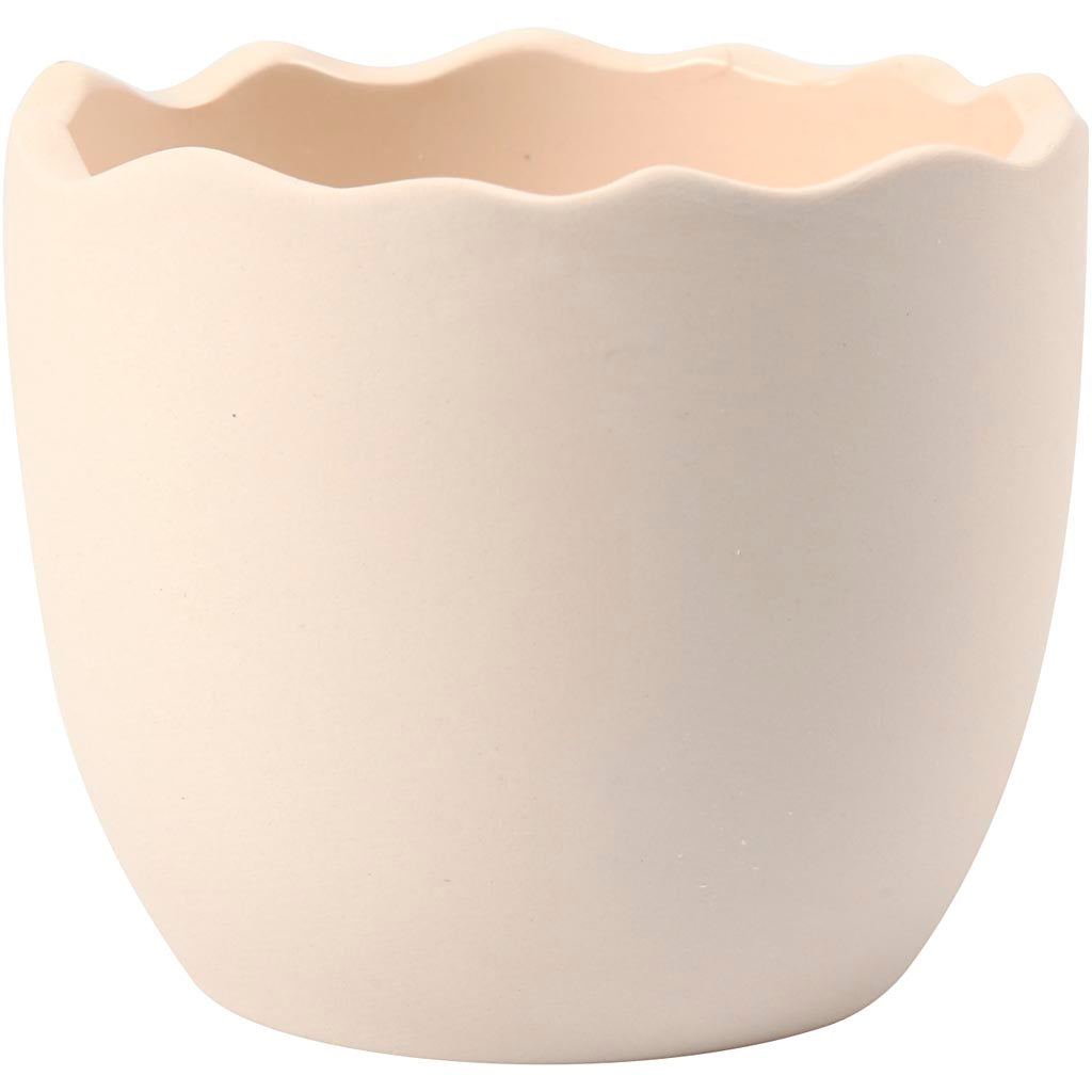 Egg Shell, H: 6,3 cm, dia. 7,5 cm, white, 24 pc/ 1 pack