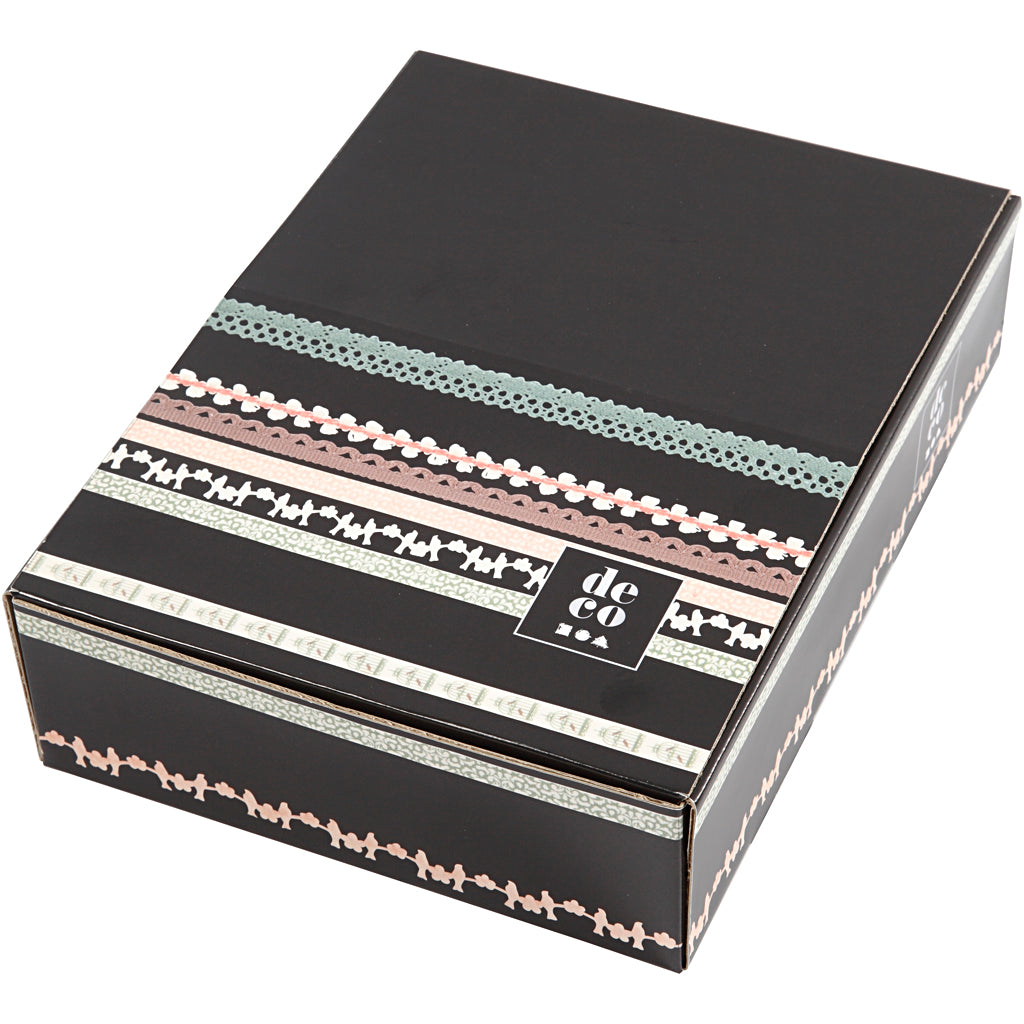 Decorative Ribbon, W: 10-15 mm, 48x2 m