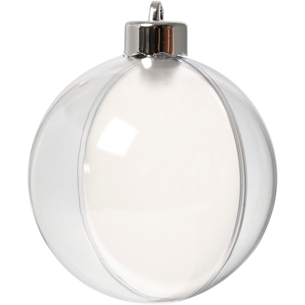 Baubles to Decorate, dia. 8 cm, transparent, 5 pc/ 1 pack