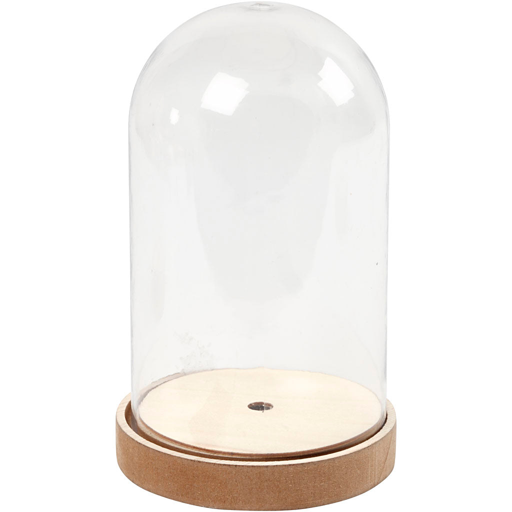 Bell on a Wooden Stand, H: 18 cm, dia. 11 cm, 1 pack