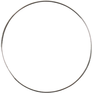 Metal Wire Ring, dia. 10 cm, thickness 2 mm, white, 10 pc/ 1 pack