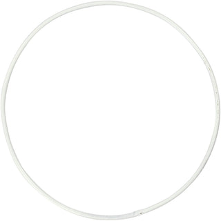 Metal Wire Ring, dia. 10 cm, thickness 2 mm, white, 10 pc/ 1 pack