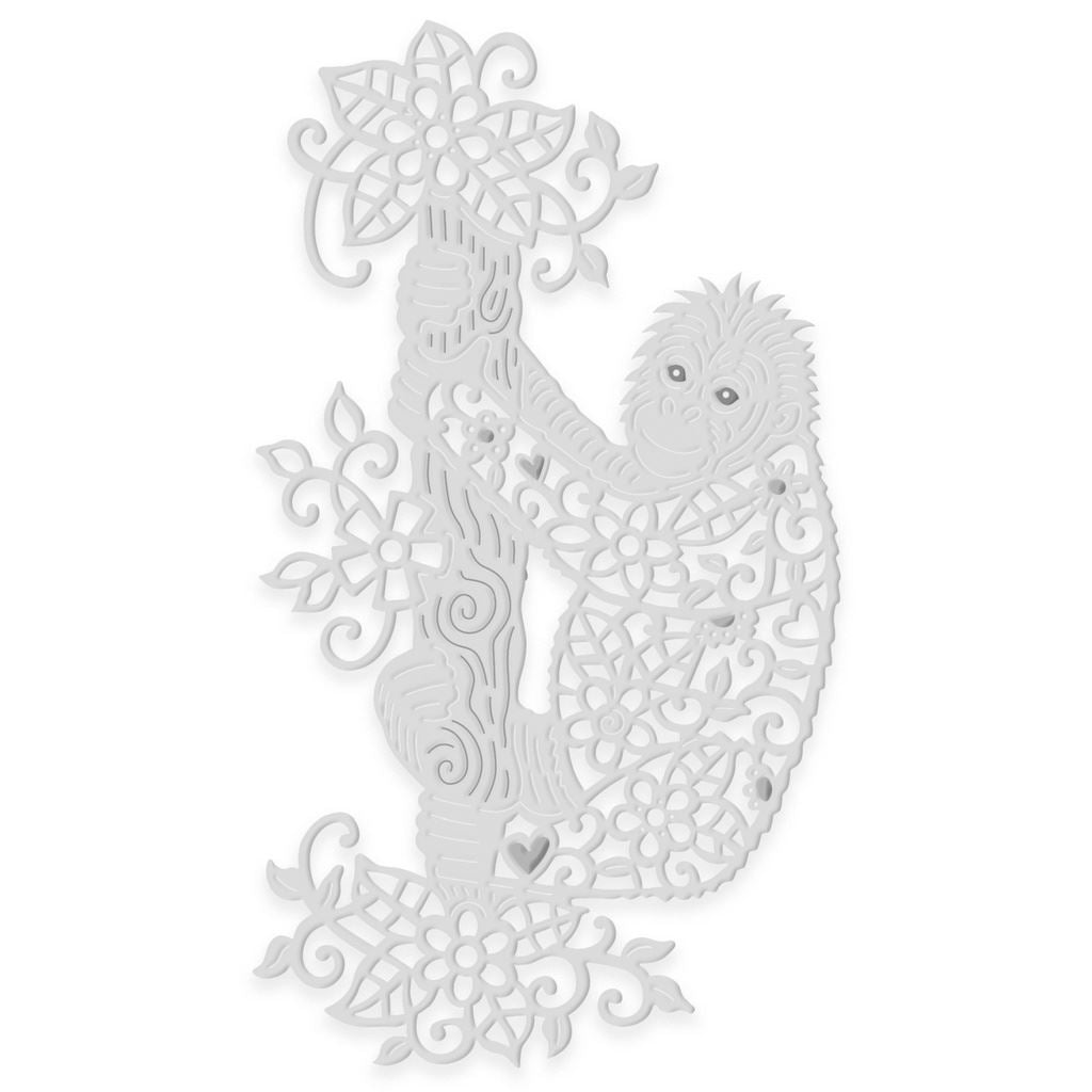 Floral Baby Orangutan - Sweet Dixie Cutting Die