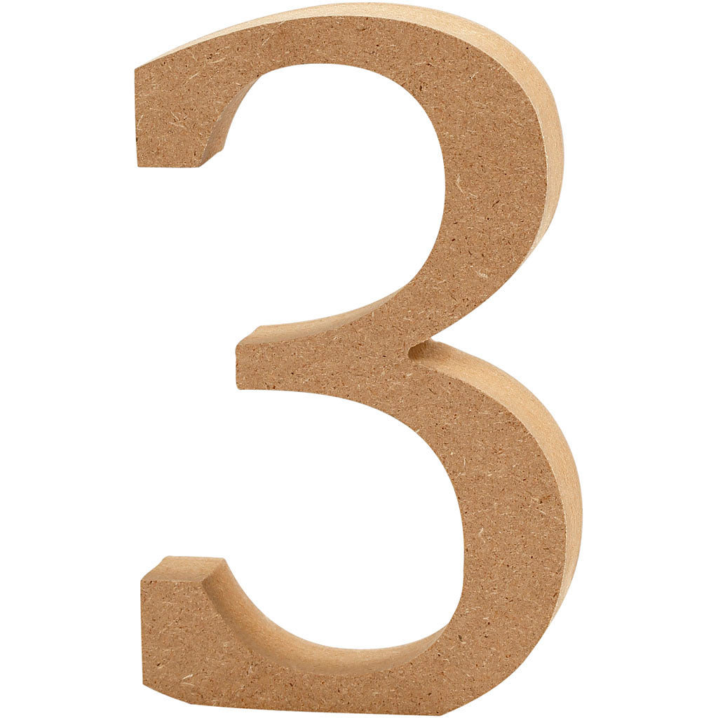 Wooden Numbers 13cm