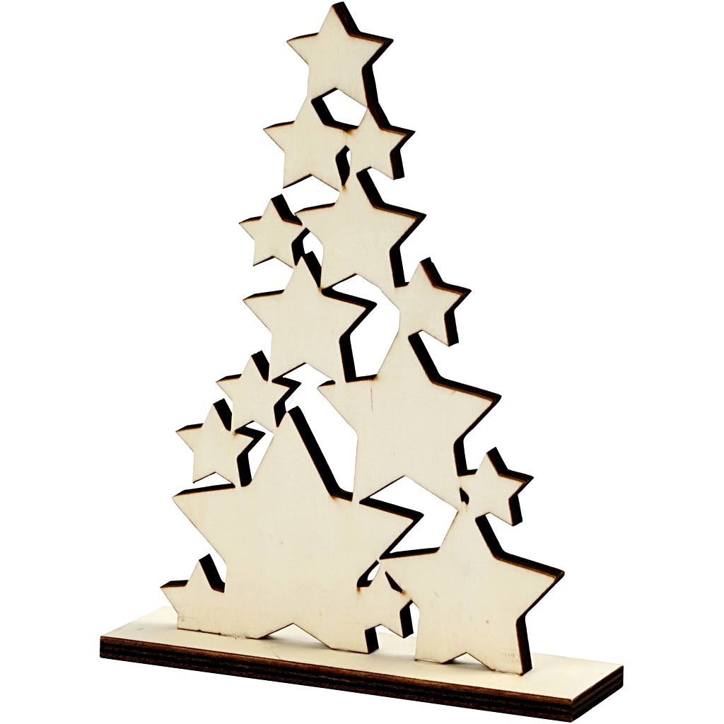 Christmas Tree, H: 19,6 cm, D. 4 cm, W: 14,7 cm, 1 pc