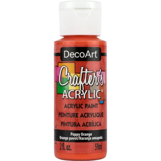 DecoArt Poppy Orange Crafters Acrylic 2oz