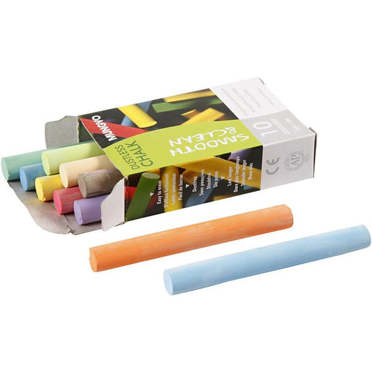 Chalkboard Chalk 8x1cm 10pcs assorted