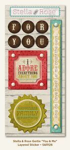 You & Me Layered Sticker Sold in singles