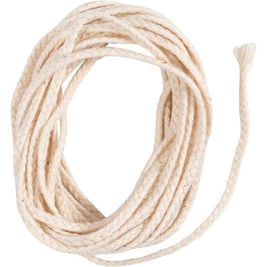 Wick, Suitable for dipped candles (dia. 22–30 mm) and moulded candles (dia. 60–80 mm), 100 g, 3 m/ 1 pack