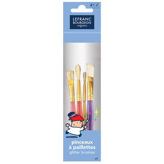 Lefranc Bourgeois Enfants Fun Brush - Glitter Pink 4 Pack