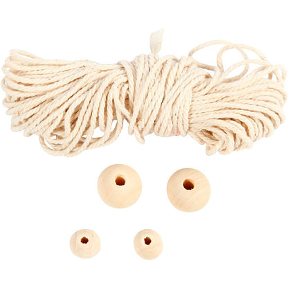 Mini Craft Kit, macramé snowflake, H: 10 cm, 1 pack