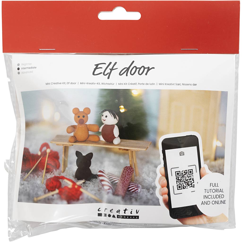 Mini Craft Kit Elf Door, Christmas presents, 1 pack