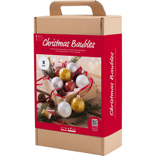Craft Kit Christmas Baubles, Glitter