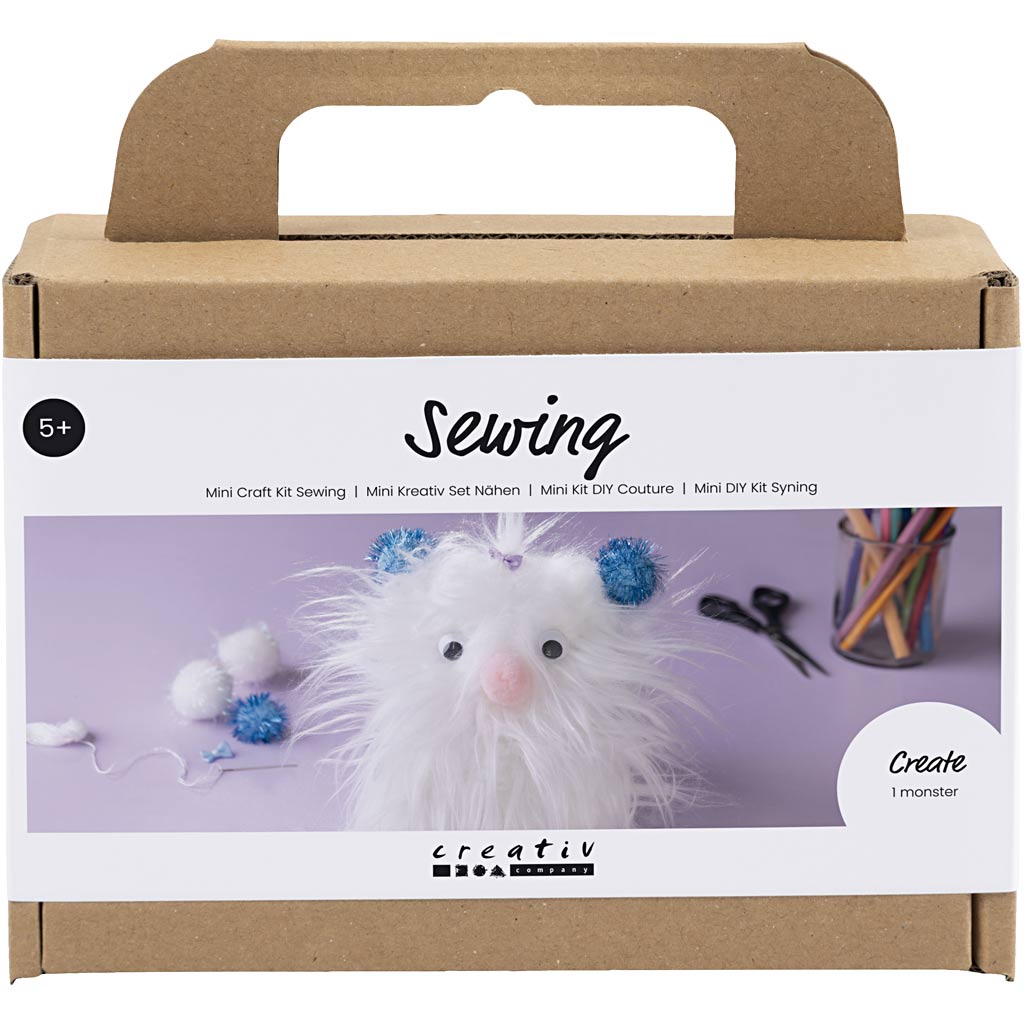 Mini Craft Kit Sewing, Monster, assorted colours, 1 pack