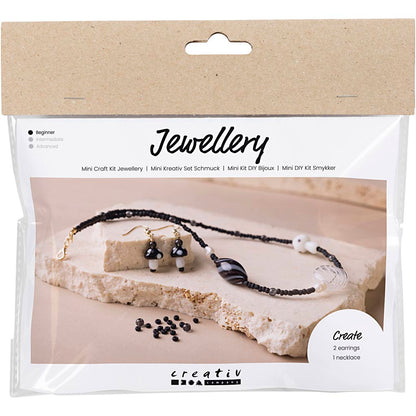 Mini Craft Kit Jewellery, Chunky Necklace, black harmony