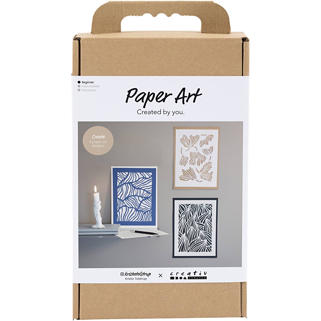 Craft Kit Paper Art, Pictures for hanging, off white