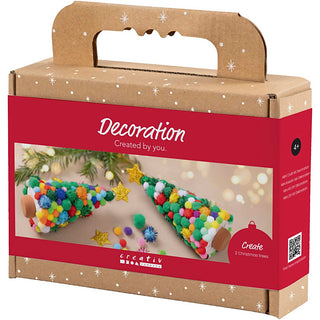 Mini Craft Kit Decoration, Christmas tree, assorted colours, 1 pack