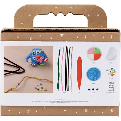 Mini Craft Kit Modelling, Reindeer monster, assorted colours, 1 pack