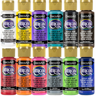 DecoArt Americana Acrylic Paint x12 - Core Colours Value Pack