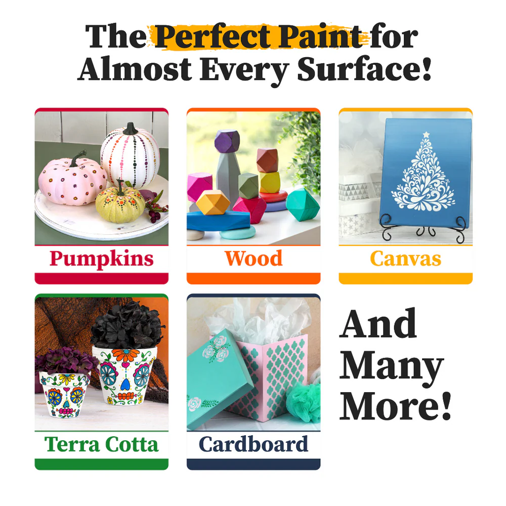 DecoArt Americana Brights Acrylic Paint x16 - Value Pack