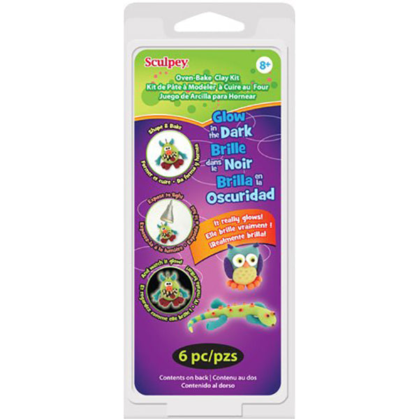 Sculpey Glow In The Dark Kit 4 x 1oz
