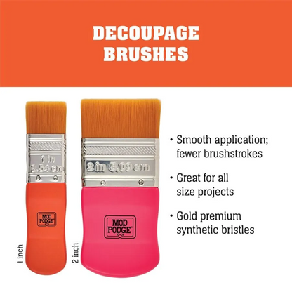 Mod Podge â€“ Decoupage Brush Set (2 pc â€“ 1" & 2")