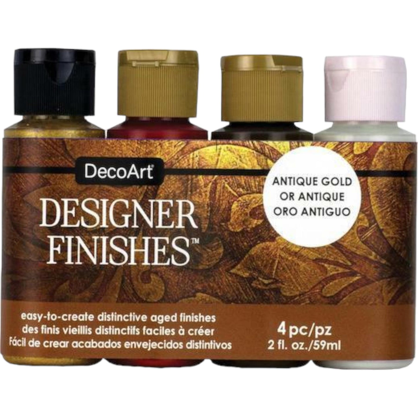 DecoArt Antique Gold Designer Finishes 4 Colours