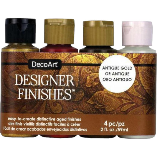 DecoArt Antique Gold Designer Finishes 4 Colours