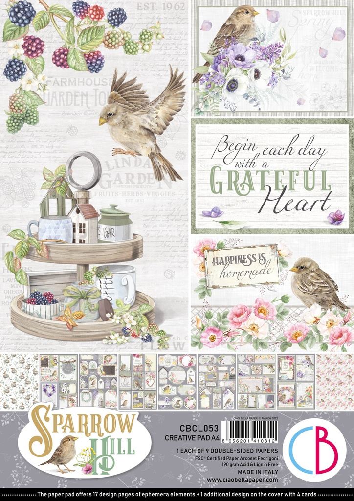 Sparrow Hill Creative Pad A4 9/Pkg