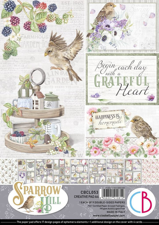 Sparrow Hill Creative Pad A4 9/Pkg