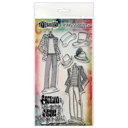 Dylusions Couture Stamp Sets Man About Town, Duo