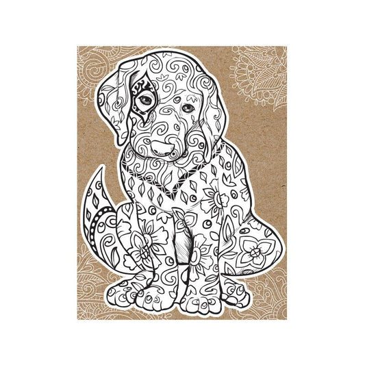 Paper House Productions - Diecut Colouring Card - Puppy