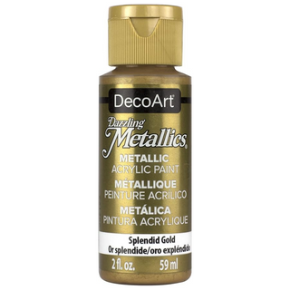DecoArt Dazzling Metallics Acrylic Paint - Splendid Gold 2oz