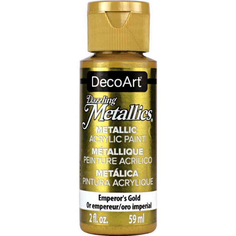 DecoArt Dazzling Metallics Acrylic Paint - Emperors Gold 2oz