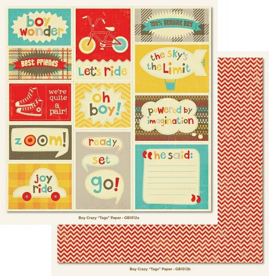 Boy Crazy Tags Paper