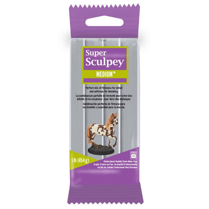 Super Sculpey Medium Blend - Gray, 1 lb (454 g)