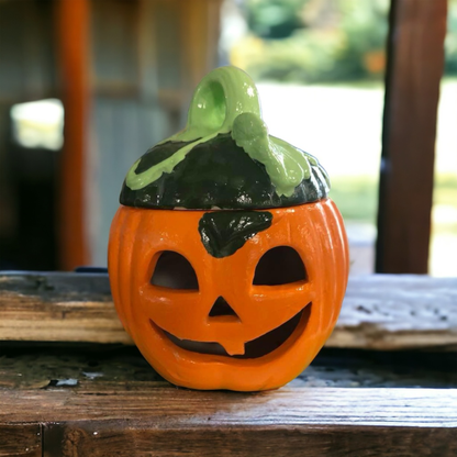 Medium Pumpkin with Lid – Bisque Blanks – Box of 12