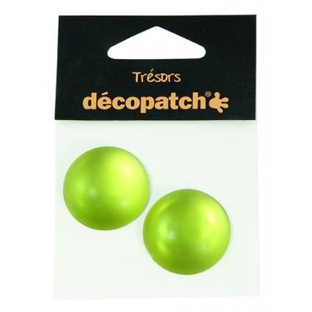 Pack of 2 gems, 3cm  Green
